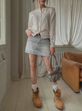 Teen Grey Brush Skirt