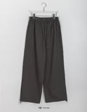 [BAONHAUS] Gokobu Color Cotton Banding Wide Pants