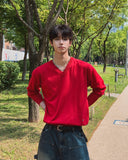 Solar Linen V-neck Knit