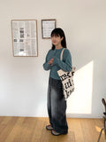 Ryoko vintage washed wide denim pants