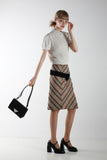 Checker Midi Skirt