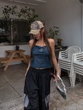 FIX Heart Denim Halter Sleeveless