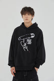 SILVER CLIP PENDANT LOGO HOODIE