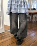 Enon Brush Wide Denim Pants