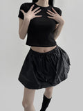 Rebed brushed cropped short sleeve T-shirt