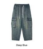 Eater Button Cargo Banding Denim Pants