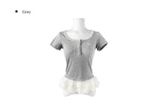 Jame Frill Tiered Short Sleeve T-Shirt