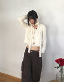 [MADE] Torin Mongle V-neck muffler cardigan set