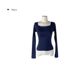 Puol Tension Slim Off-Shoulder T-Shirt