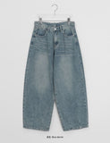 Begilli Washing Brushed Denim Wide Pants