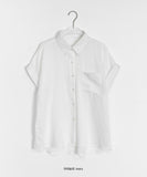 Shanko see-through roll-up nylon short-sleeved shirt