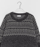 [unisex] Denio Cowichan Nordic Over Round Wool Knit