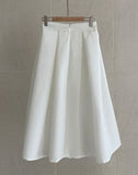 Mello Pintuck Flare Long Skirt
