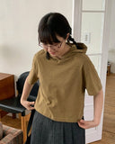 [BAONHAUS] Kerib Stripe Short Sleeve Hood Tee