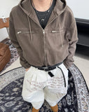 Pedo Dyeing Crop Hood Jacket
