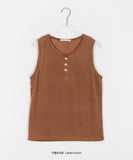Kyoko Basic Linen Button Sleeveless