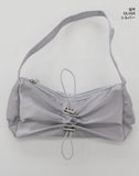 Borin satin shirring-string mini shoulder bag