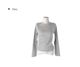 Toa Dot Halter Sleeveless Boat Neck Long Sleeve T-Shirt