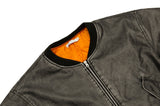 Chrissy leather MA-1 padded jumper