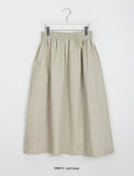 Silty banding long skirt