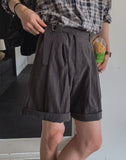 Elbow Belt Cotton Half Slacks