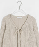 Cocona cable ribbon cardigan