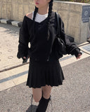 Gir Pocket Pleated Mini Skirt