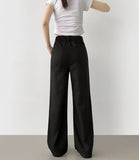 Summer Cooling Linen Cotton Wide Back Banding Pants
