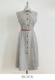 Tenza Stripe Sleeveless Shirt One Piece (Belt Set)