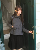 Doona Shirring Double Button Jacket