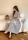 Kenner Seersucker Puff Stripe Long One Piece (Belt Set)