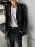 Raw Classic Leather Blazer Jacket