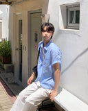 Himez Oxford Roll-up Short Sleeve Shirt