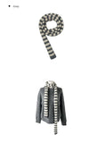 Keven Stripe Muffler Knit Set