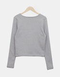Marble Mix Color Button Point Cardigan