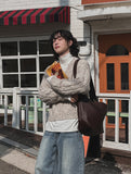 Lenny Cable Crop V-Neck Knit