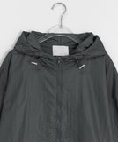 [unisex] Konite glossy string over hood wind jacket