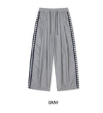 Route Track Color Matching Wide Pants