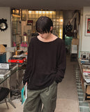 Loove Boucle U-neck Knit