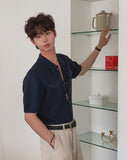 Base Two-Pocket Collared Short Sleeve Knit