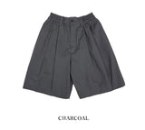 Raoul two-tuck wide half pants