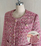 Setu Round Pearl Tweed Short Jacket