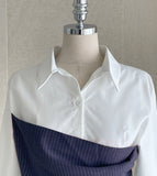 Sharing Stripe Color Matching Top Shirt