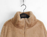 Chopin Collar Fur Cropped Zip-Up Jumper