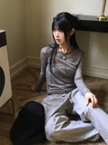 Fairlane Nylon Lace Color Matching Two-Way Long Wide Jogger Pants