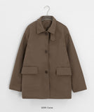 Iolo Quilting High-Neck Wool Half Coat