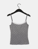 Eder Dot Ribbon Lace Cap Sleeveless