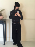 Kinon Back Bijou Point Wide Cotton Pants