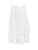 Celine Layered Unbalanced Long Skirt