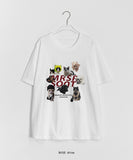 Kyosun Cat Print Over Short Sleeve Tee